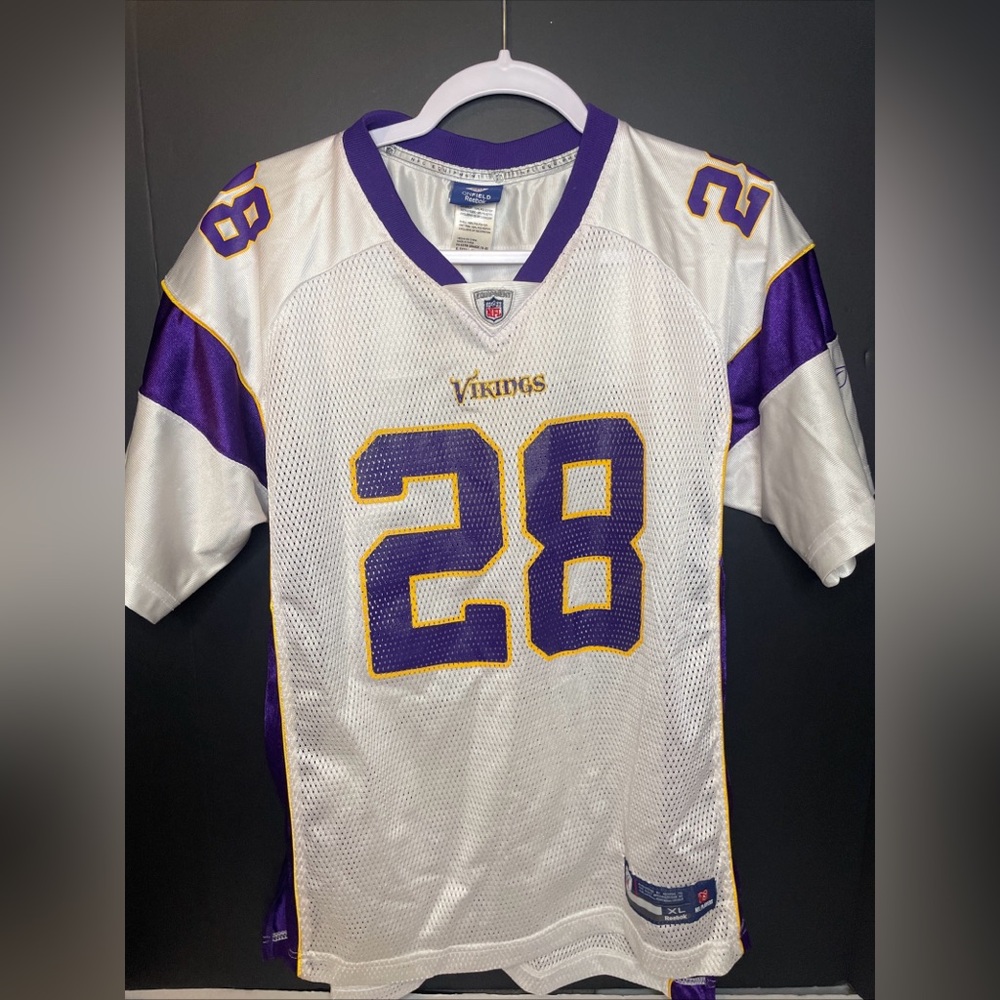 Adrian Peterson 28 Minnesota Vikings Reebok On Field Jersey Sz Youth XL